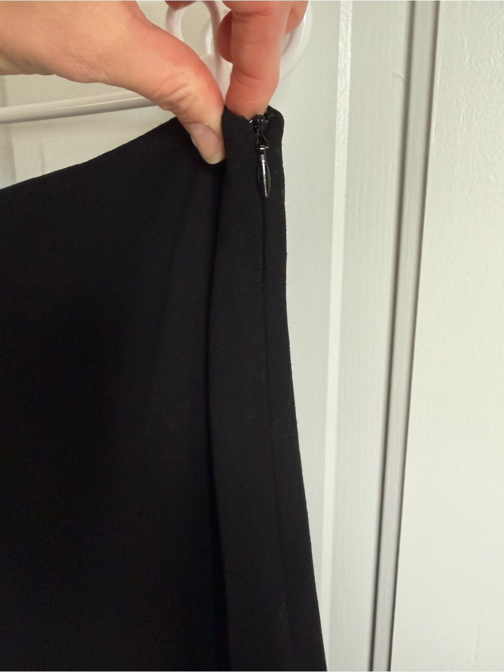Lauren Ralph Lauren Black Wool Blend A-Line Midi Skirt Size 16 - Picture 4 of 7